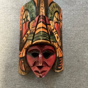 Colorful Tribal Mask Wall Art